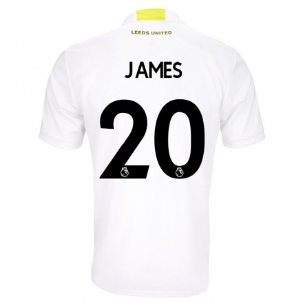 Naisten Jalkapallo Daniel James #20 Valkoinen Kotipaita 2021/22 Lyhythihainen Paita T-paita