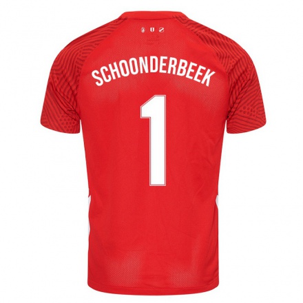 Naisten Jalkapallo Sharon Schoonderbeek #1 Punainen Kotipaita 2021/22 Lyhythihainen Paita T-paita