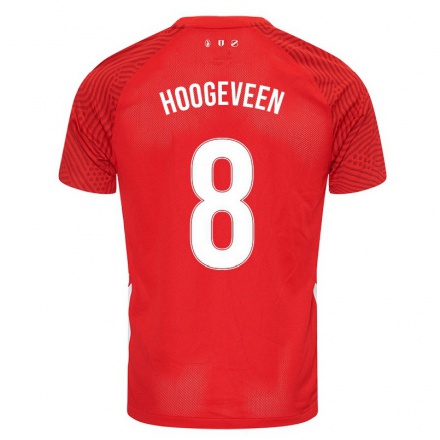 Naisten Jalkapallo Lisanne Hoogeveen #8 Punainen Kotipaita 2021/22 Lyhythihainen Paita T-paita