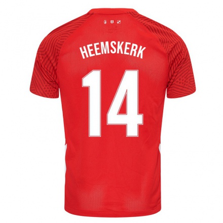 Naisten Jalkapallo Helène Heemskerk #14 Punainen Kotipaita 2021/22 Lyhythihainen Paita T-paita