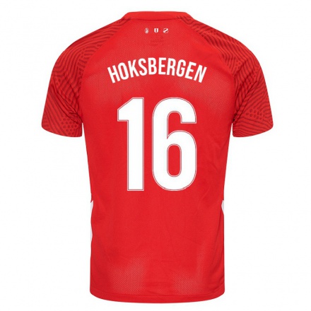 Naisten Jalkapallo Maxime Hoksbergen #16 Punainen Kotipaita 2021/22 Lyhythihainen Paita T-paita