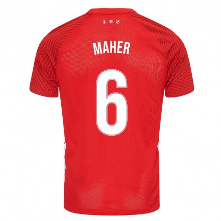 Naisten Jalkapallo Adam Maher #6 Punainen Kotipaita 2021/22 Lyhythihainen Paita T-paita