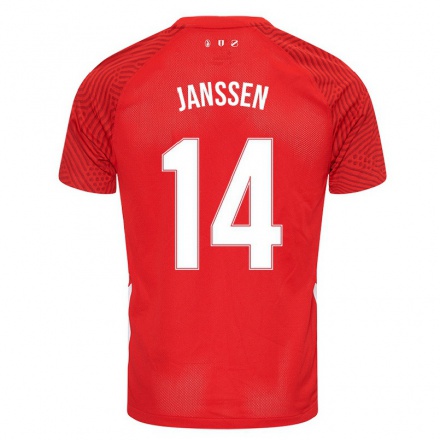 Naisten Jalkapallo Willem Janssen #14 Punainen Kotipaita 2021/22 Lyhythihainen Paita T-paita