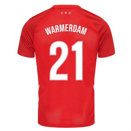 Naisten Jalkapallo Django Warmerdam #21 Punainen Kotipaita 2021/22 Lyhythihainen Paita T-paita
