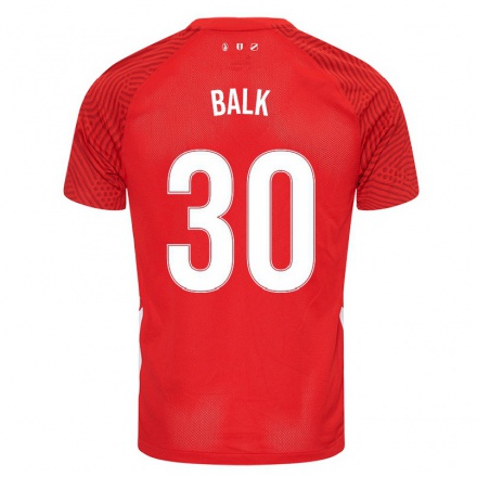 Naisten Jalkapallo Remco Balk #30 Punainen Kotipaita 2021/22 Lyhythihainen Paita T-paita