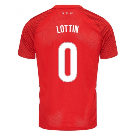 Naisten Jalkapallo Albert Lottin #0 Punainen Kotipaita 2021/22 Lyhythihainen Paita T-paita