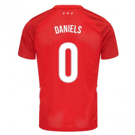 Naisten Jalkapallo Djenairo Daniels #0 Punainen Kotipaita 2021/22 Lyhythihainen Paita T-paita