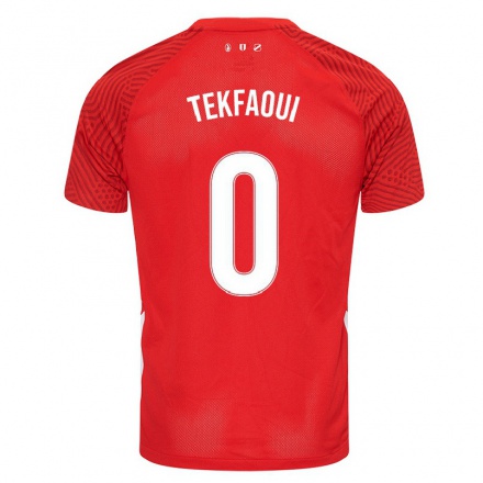 Naisten Jalkapallo Yassine Tekfaoui #0 Punainen Kotipaita 2021/22 Lyhythihainen Paita T-paita