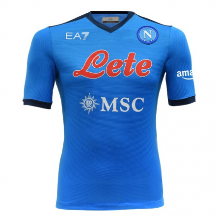 Naisten Jalkapallo Sebastiano Luperto #5 Sininen Kotipaita 2021/22 Lyhythihainen Paita T-paita
