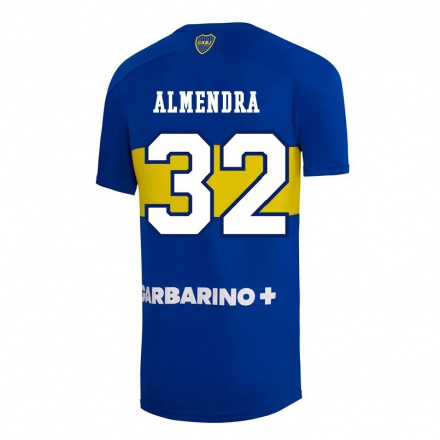 Naisten Jalkapallo Agustin Almendra #32 Kuninkaallisen Sininen Kotipaita 2021/22 Lyhythihainen Paita T-paita