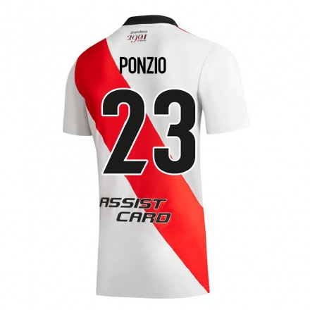 Naisten Jalkapallo Leonardo Ponzio #23 Valkoinen Kotipaita 2021/22 Lyhythihainen Paita T-paita