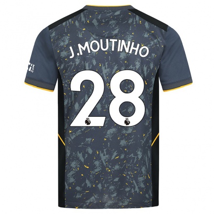 Naisten Jalkapallo Joao Moutinho #28 Harmaa Vieraspaita 2021/22 Lyhythihainen Paita T-paita