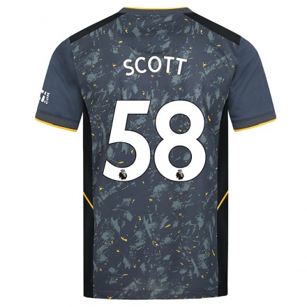 Naisten Jalkapallo Jack Scott #58 Harmaa Vieraspaita 2021/22 Lyhythihainen Paita T-paita