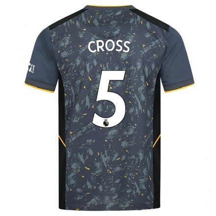 Naisten Jalkapallo Emma Cross #5 Harmaa Vieraspaita 2021/22 Lyhythihainen Paita T-paita