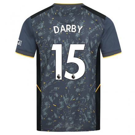 Naisten Jalkapallo Kelly Darby #15 Harmaa Vieraspaita 2021/22 Lyhythihainen Paita T-paita