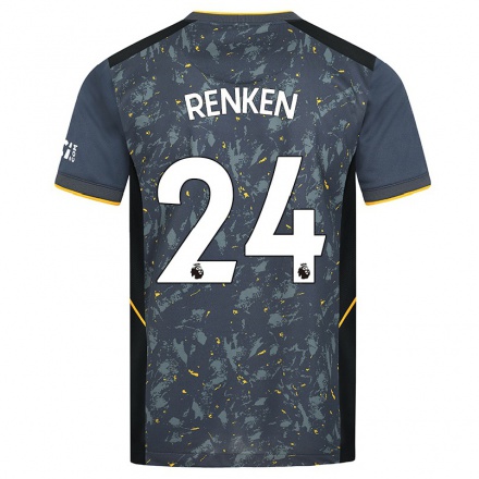 Naisten Jalkapallo Anna Renken #24 Harmaa Vieraspaita 2021/22 Lyhythihainen Paita T-paita