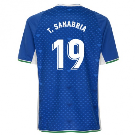 Naisten Jalkapallo Antonio Sanabria #19 Kuninkaallisen Sininen Vieraspaita 2021/22 Lyhythihainen Paita T-paita