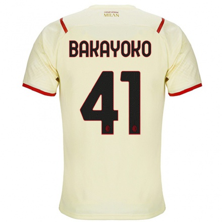 Naisten Jalkapallo Tiemoue Bakayoko #41 Samppanja Vieraspaita 2021/22 Lyhythihainen Paita T-paita
