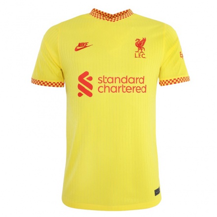 Naisten Jalkapallo Virgil van Dijk #4 Keltainen 3. Paita 2021/22 Lyhythihainen Paita T-paita