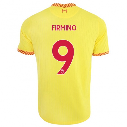 Naisten Jalkapallo Roberto Firmino #9 Keltainen 3. Paita 2021/22 Lyhythihainen Paita T-paita