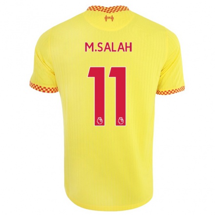 Naisten Jalkapallo Mohamed Salah #11 Keltainen 3. Paita 2021/22 Lyhythihainen Paita T-paita