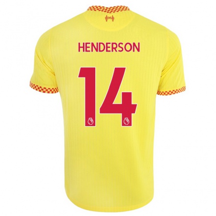 Naisten Jalkapallo Jordan Henderson #14 Keltainen 3. Paita 2021/22 Lyhythihainen Paita T-paita