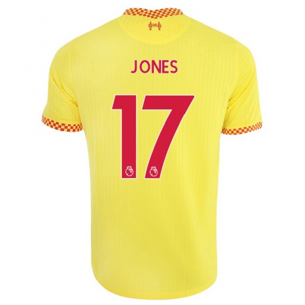 Naisten Jalkapallo Curtis Jones #17 Keltainen 3. Paita 2021/22 Lyhythihainen Paita T-paita