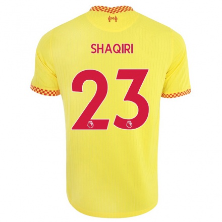Naisten Jalkapallo Xherdan Shaqiri #23 Keltainen 3. Paita 2021/22 Lyhythihainen Paita T-paita