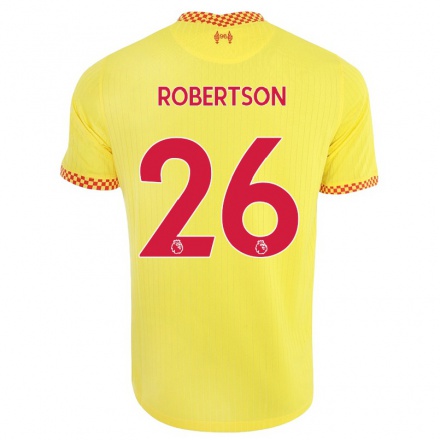 Naisten Jalkapallo Andrew Robertson #26 Keltainen 3. Paita 2021/22 Lyhythihainen Paita T-paita