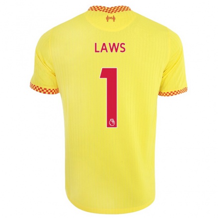 Naisten Jalkapallo Rachael Laws #1 Keltainen 3. Paita 2021/22 Lyhythihainen Paita T-paita