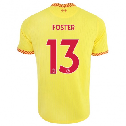 Naisten Jalkapallo Rylee Foster #13 Keltainen 3. Paita 2021/22 Lyhythihainen Paita T-paita