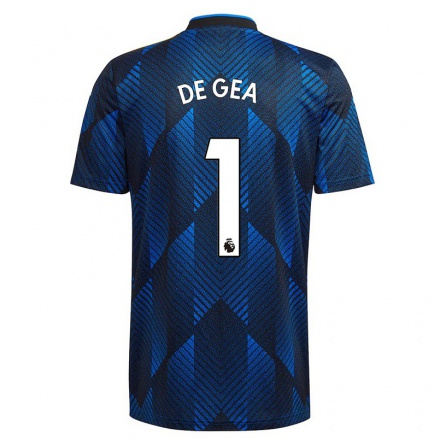 Naisten Jalkapallo David de Gea #1 Tummansininen 3. Paita 2021/22 Lyhythihainen Paita T-paita
