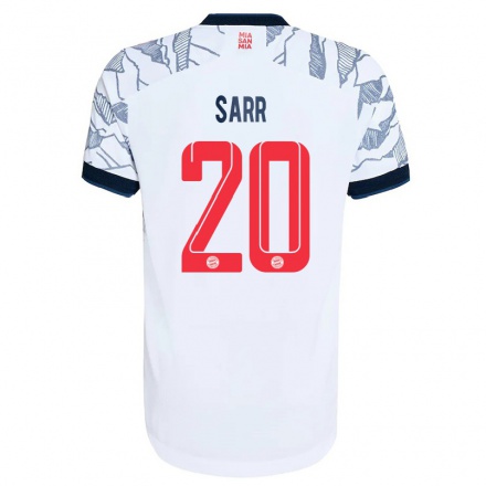 Naisten Jalkapallo Bouna Sarr #20 Harmaa Valkoinen 3. Paita 2021/22 Lyhythihainen Paita T-paita