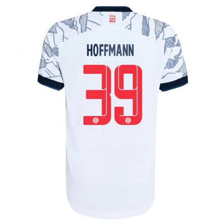 Naisten Jalkapallo Ron-Thorben Hoffmann #39 Harmaa Valkoinen 3. Paita 2021/22 Lyhythihainen Paita T-paita