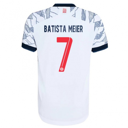 Naisten Jalkapallo Oliver Batista Meier #7 Harmaa Valkoinen 3. Paita 2021/22 Lyhythihainen Paita T-paita