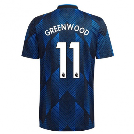 Naisten Jalkapallo Mason Greenwood #11 Tummansininen 3. Paita 2021/22 Lyhythihainen Paita T-paita
