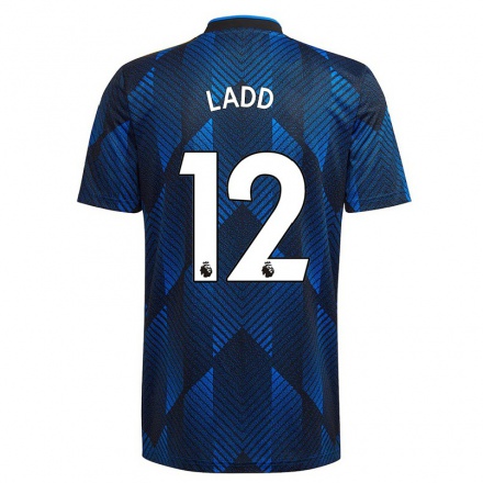 Naisten Jalkapallo Hayley Ladd #12 Tummansininen 3. Paita 2021/22 Lyhythihainen Paita T-paita