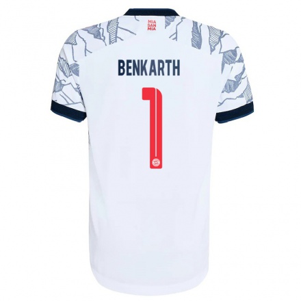 Naisten Jalkapallo Laura Benkarth #1 Harmaa Valkoinen 3. Paita 2021/22 Lyhythihainen Paita T-paita