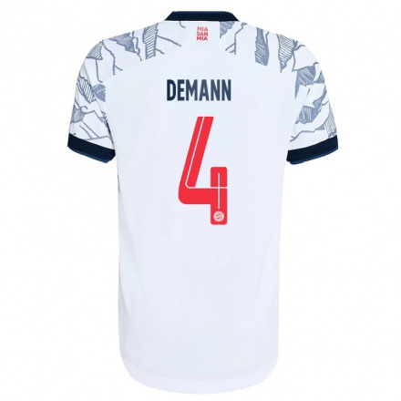 Naisten Jalkapallo Kristin Demann #4 Harmaa Valkoinen 3. Paita 2021/22 Lyhythihainen Paita T-paita