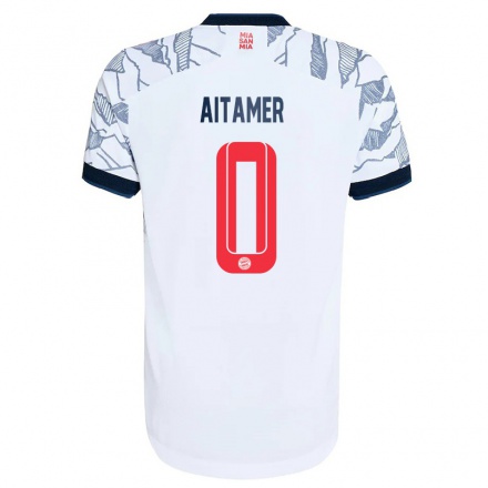 Naisten Jalkapallo Younes Aitamer #0 Harmaa Valkoinen 3. Paita 2021/22 Lyhythihainen Paita T-paita