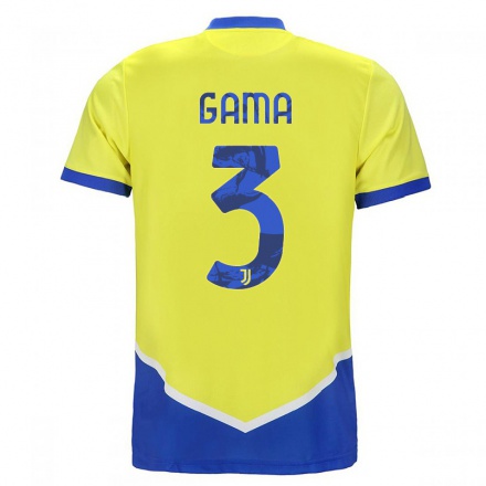 Naisten Jalkapallo Sara Gama #3 Sininen Keltainen 3. Paita 2021/22 Lyhythihainen Paita T-paita