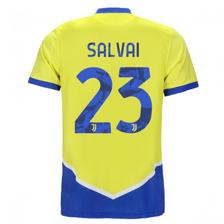 Naisten Jalkapallo Cecilia Salvai #23 Sininen Keltainen 3. Paita 2021/22 Lyhythihainen Paita T-paita