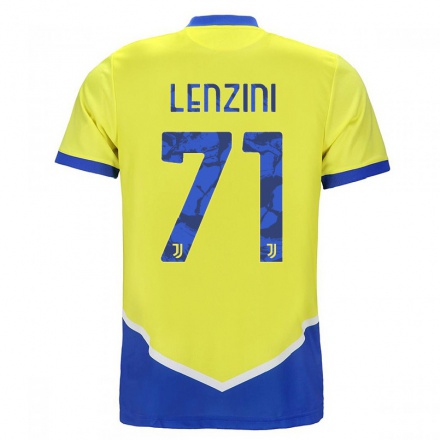 Naisten Jalkapallo Martina Lenzini #71 Sininen Keltainen 3. Paita 2021/22 Lyhythihainen Paita T-paita