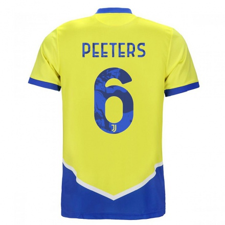 Naisten Jalkapallo Daouda Peeters #6 Sininen Keltainen 3. Paita 2021/22 Lyhythihainen Paita T-paita