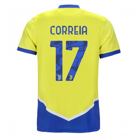 Naisten Jalkapallo Felix Correia #17 Sininen Keltainen 3. Paita 2021/22 Lyhythihainen Paita T-paita