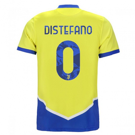 Naisten Jalkapallo Gaia Distefano #0 Sininen Keltainen 3. Paita 2021/22 Lyhythihainen Paita T-paita