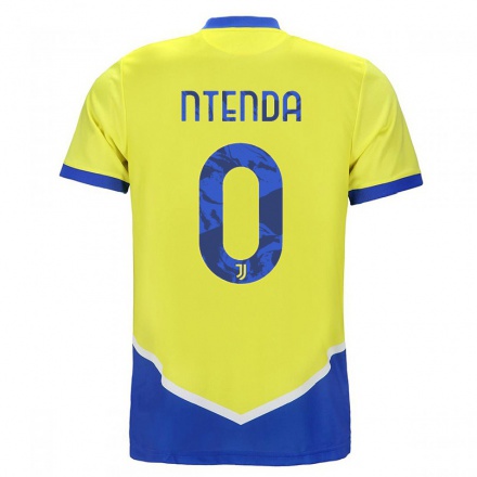 Naisten Jalkapallo Jean-Claude Ntenda #0 Sininen Keltainen 3. Paita 2021/22 Lyhythihainen Paita T-paita