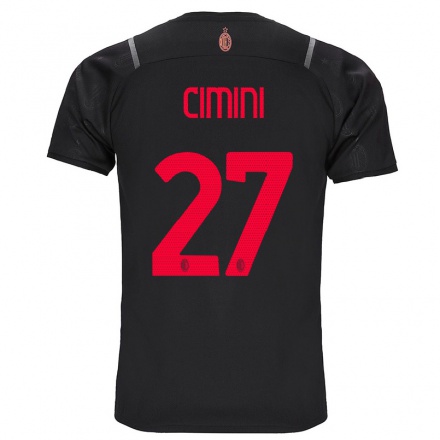 Naisten Jalkapallo Linda Tucceri Cimini #27 Musta 3. Paita 2021/22 Lyhythihainen Paita T-paita