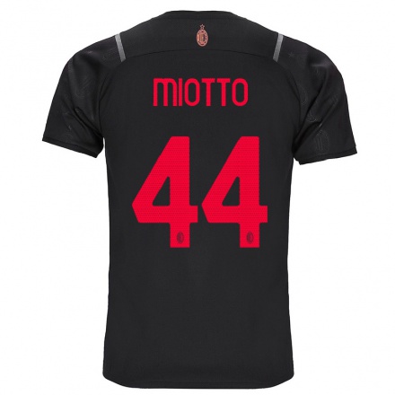 Naisten Jalkapallo Giorgia Miotto #44 Musta 3. Paita 2021/22 Lyhythihainen Paita T-paita