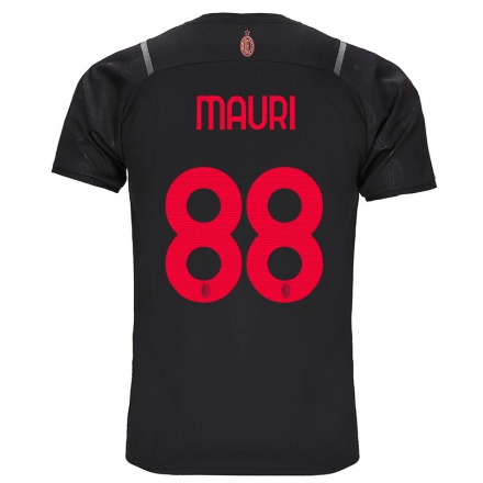 Naisten Jalkapallo Claudia Mauri #88 Musta 3. Paita 2021/22 Lyhythihainen Paita T-paita